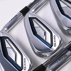 Ping G440 Irons / 6-PW+GW+56 / Blue Dot / Regular Flex Ping AWT 3.0 Shafts - Image 1