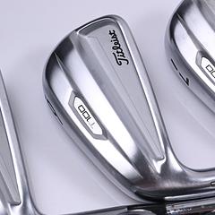 Left Hand Titleist T100 2021 Irons / 5-PW+50° / Stiff Flex AMT Tour White S300 - Image 1