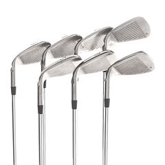 Ping G Series Steel Mens Right Hand Irons 6-SW+UW Orange Dot 2* Flat Regular - Ping AWT 2.0 - Image 1