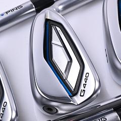 Ping G440 Irons / 6-PW+UW+56° / Blue Dot / Regular Flex Ping AWT 3.0 Shafts - Image 1