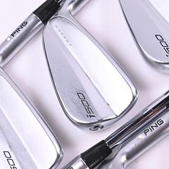 Ping i500 Irons / 4-PW / White Dot / Regular Flex Project X LZ 115 Shafts - Image 1