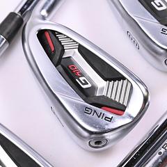 Ping G410 Irons / 6-PW+SW+LW / Black Dot / Stiff Flex Ping AWT 2.0 Shafts - Image 1