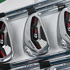 Ping G410 Irons / 4-PW+GW / Blue Dot / Stiff Flex Ping AWT 2.0 Shafts - Image 1