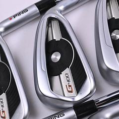 Ping G400 Irons / 5-PW+UW+SW / Red Dot / Regular Flex Ping AWT 2.0 Shafts - Image 1