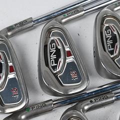 Ping i15 Irons / 4-9i / Green Dot / Stiff Flex Ping AWT Shafts - Image 1