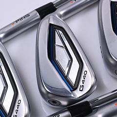 Ping G440 Irons / 6-PW+GW / Orange Dot / Regular Flex Dynamic Gold R300 Shafts - Image 1