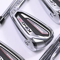 Cobra King F9 Irons / 5-PW+SW / Regular Flex KBS Tour-V 90 Shafts - Image 1