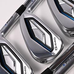 Ping G440 Irons / 5-PW+UW / Blue Dot / Stiff Flex Dynamic Gold 120 S300 Shafts - Image 1