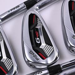 Ping G410 Irons / 5-PW+GW+SW / Green Dot / Regular Flex Dynamic Gold 105 R300 - Image 1