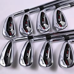 Ping G410 Irons / 5-PW+GW+SW / Green Dot / Regular Flex Dynamic Gold 105 R300 - Image 2