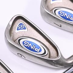 Left Hand Ping G Series Irons / 5-PW / Blue Dot / Regular Flex Ping AWT Shafts - Image 1