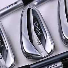 Ping G425 Irons / 5-PW+SW / Blue Dot / Regular Flex Ping Alta CB Slate Shafts - Image 1