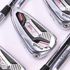 Ping G410 Irons / 4-PW / Blue Dot / Regular Flex Ping AWT 2.0 Shafts - Image 1