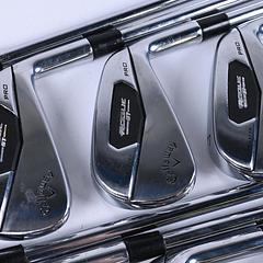 Callaway Rogue ST Pro Irons / 4-PW+GW / Regular Flex Rifle Tour Flighted Shafts - Image 1