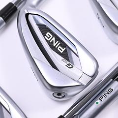 Ping G425 Irons / 5-PW+SW / Green Dot / Regular Flex Ping AWT 2.0 Shafts - Image 1