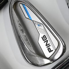 Ping i-Series E1 Irons / 3-PW / Maroon Dot / Stiff Flex Ping AWT 2.0 Shafts - Image 1